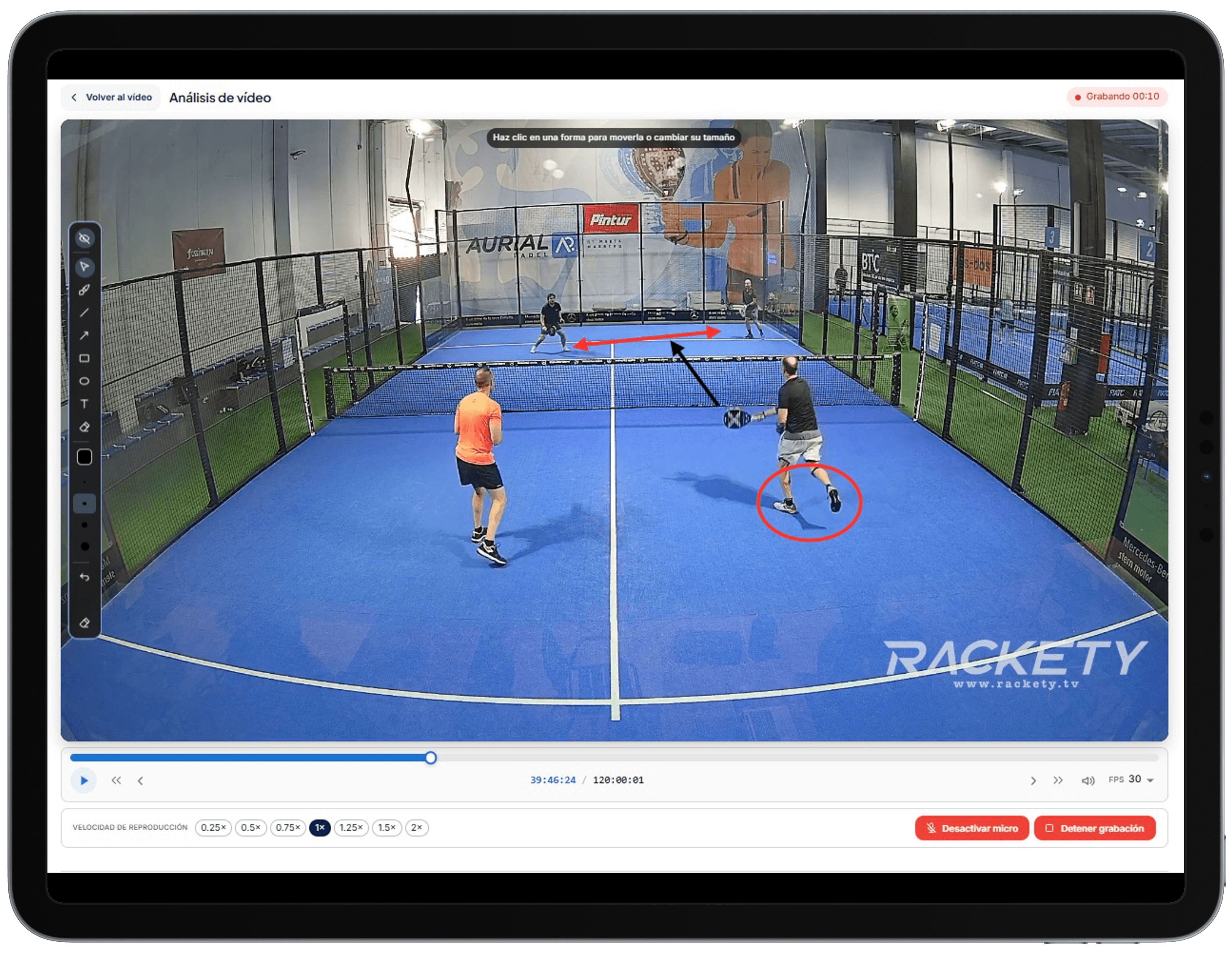 Coach analysis on iPad